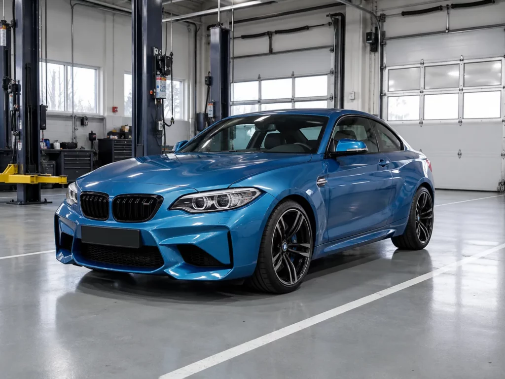 BMW M2 F87, замена маховика — фотография работ 01