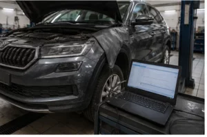 Skoda Kodiaq, замена масла в DSG — фотография работ 03